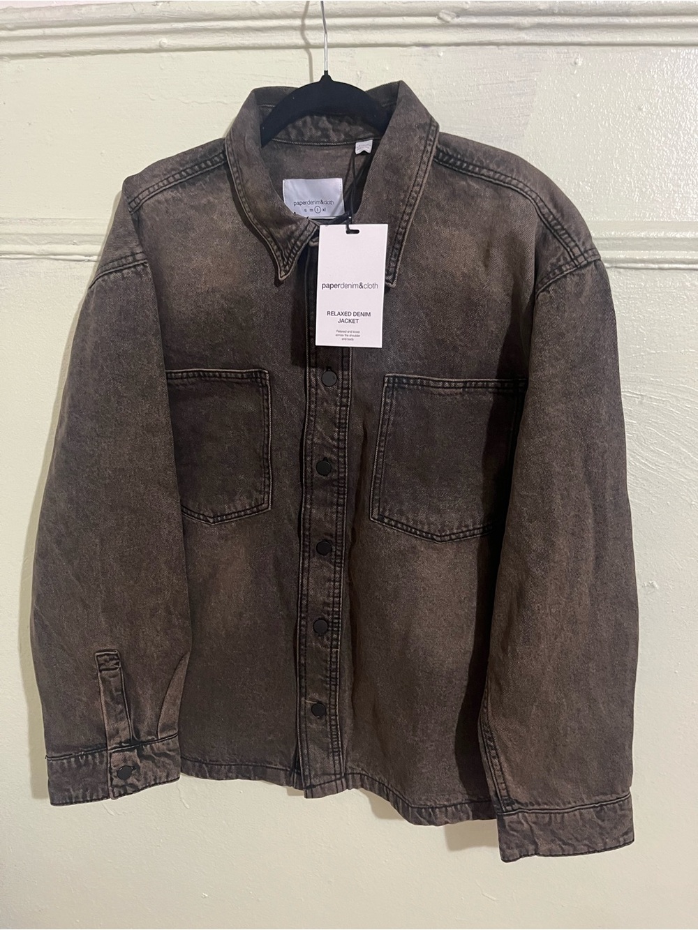 Paper Denim & Cloth Men's Relaxed Denim Jacket - Washed Brown